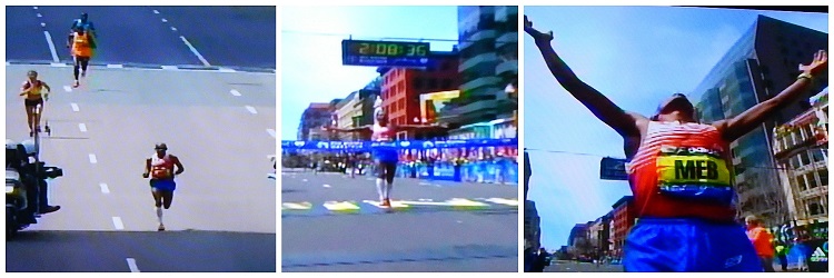 2014 Boston Marathon Finish Meb Keflezighi winner