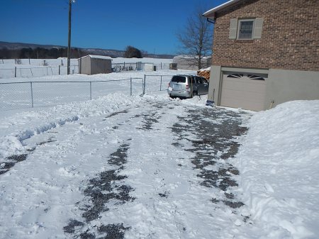 shoveled driveway