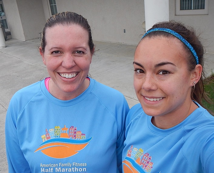 running buddies matching shirts American Family Fitness Half Marathon 2012 Shirt