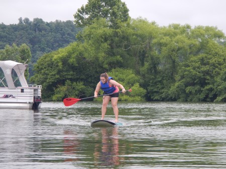 Definitely not correct paddling form!