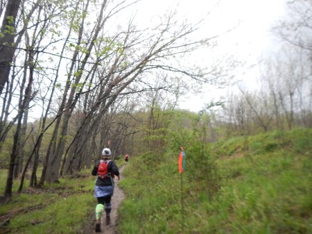 The best photo I have of the course markings.