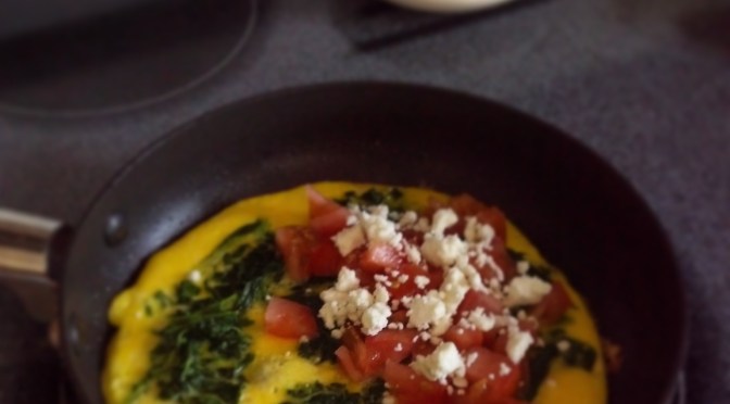 spinach and feta omelet