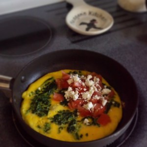 spinach and feta omelet